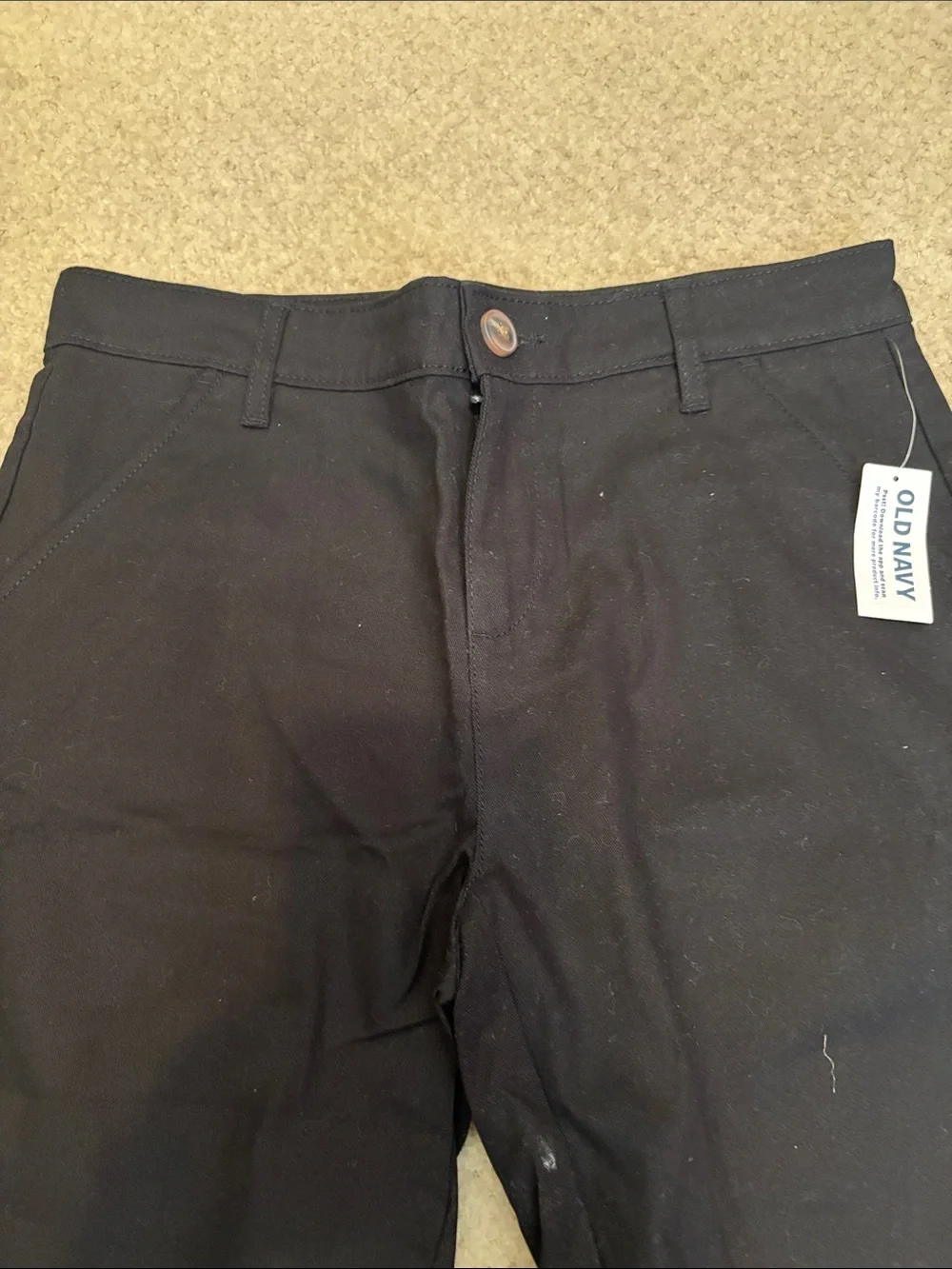 NEW Old Navy Girl’s Black Flat-Front Chino Uniform Shorts